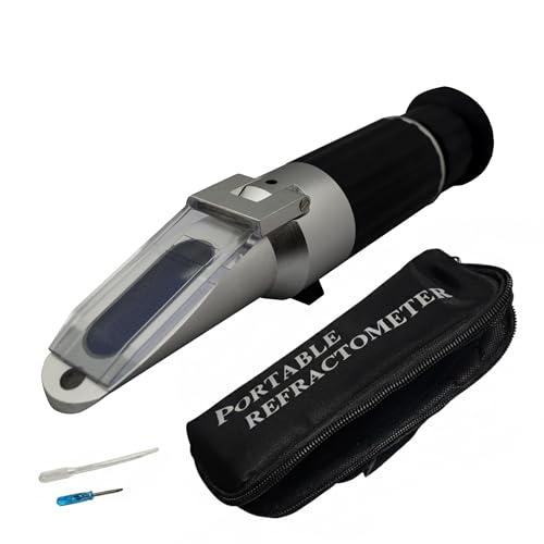 58–90% Brix Handheld Analog Refractometer, Durable All Metal Ultra High Range Brix Meter for Honey, Candy Syrups, Concentrates and Sugar Production Measurement