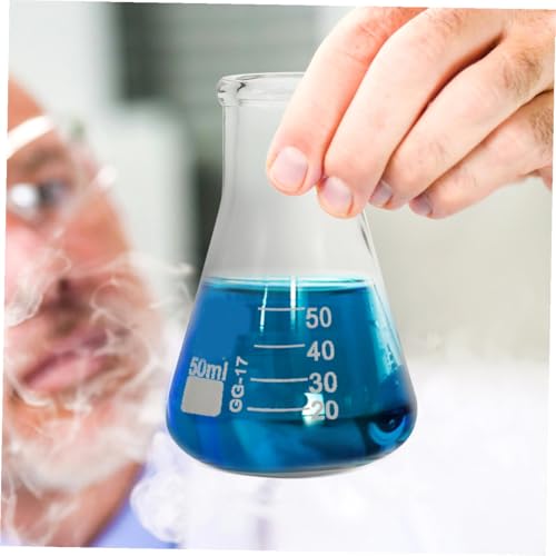 Cabilock 1set Laboratory Glassware Beaker Graduated Cylinder and Flask for Chemistry Experiments Accurate Measurements Borosilicate Glass for