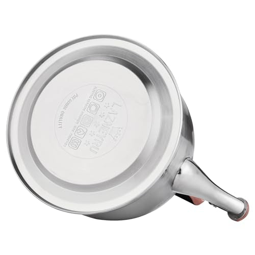 Tea Kettle Stainless Steel Teapot, Stainless Steel Teakettle for Stove Top with Heat Proof Ergonomic Handle 3.0 Quart - color: Silver, size: 3 Quarts