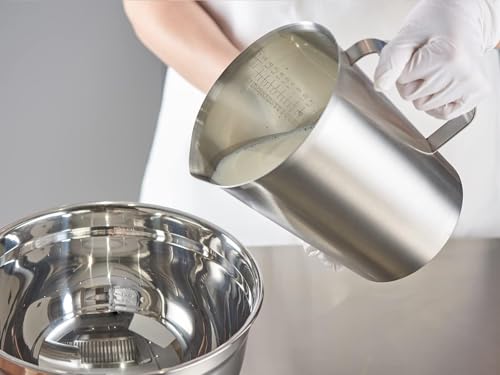 CURTA 18/8 Stainless Steel Measuring Cup with Handle and Pour Lip 64 OZ (8 Cup, 2000 ML) - color: Flat Handle, size: 64 OZ (8 Cup, 2000 ML)