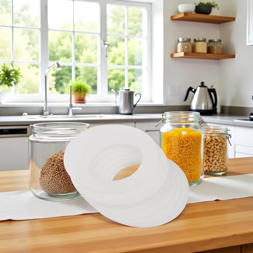 10 Pcs Silicone Replacement Gasket, Airtight Rubber Seals Rings for Mason Jar Lids, Leak-Proof Canning Fitting Seals 2.8 inch Canning Lids Cookware