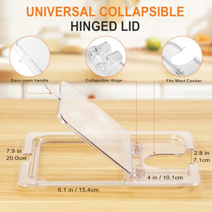 HOMENOTE Sous Vide Container 12 Quart with Universal Collapsible Hinged Lid,Complete Sous Vide Accessories Kit BPA Free,Compatible with Anova and Most Sous Vide Cookers（With Rack and Sleeve） - color: Container - with sous vide rack and sleeve