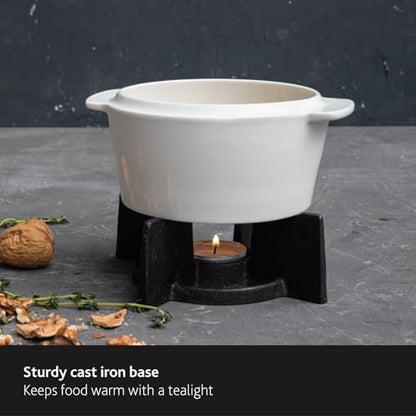 BOSKA Cheese Baker - Brie Baker with Lid - Queso Warmer for Brie Cheese Bites - Tea Light Candle Keep Anything You Make Warm - Handy Size & Microwave-safe - size: 500 ml