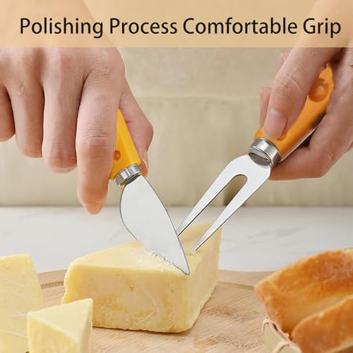 BUDOME Cheese Knife, 5 Piece Cheese Knives Set, Mini Premium Stainless Steel Cheese Knife Set, Cheese Knives for Charcuterie Board - Charcuterie Boards Accessories