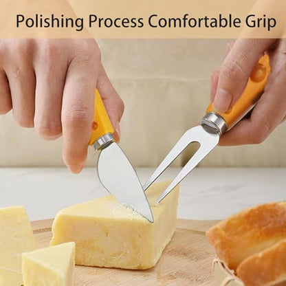 BUDOME Cheese Knife, 5 Piece Cheese Knives Set, Mini Premium Stainless Steel Cheese Knife Set, Cheese Knives for Charcuterie Board - Charcuterie Boards Accessories