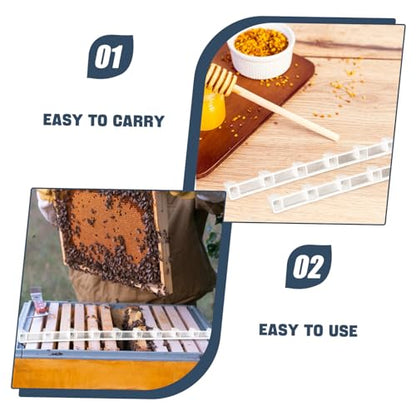 10pcs Beehive Spacing Strip Lightweight Abs Honeycomb Frame Divider Essential Beekeeping Tool for Easy Installation and Space Saving Durable Bee Nurturing Spacer