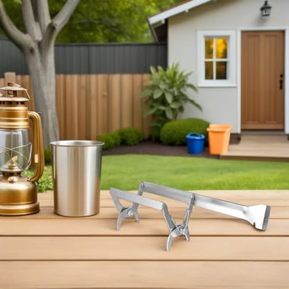 Kichvoe 2pcs Beekeeping Frame Lifter Tool and Frame Gripper Clamp Set Metal Hive Tool for Beehive Inspection and Honey Harvesting