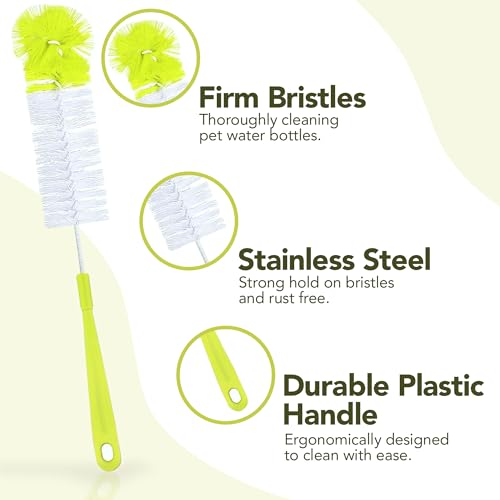 Vila 5-Pack Reusable Straw Pipe Cleaner Brush Set, Long Pipe Brush Cleaner Tool Kit, Nylon Cleaning Brush for Water Bottle, Teapot, Narrow Neck Glass Containers, Baby Bottle, Jug, Hookah, Hydro Flask