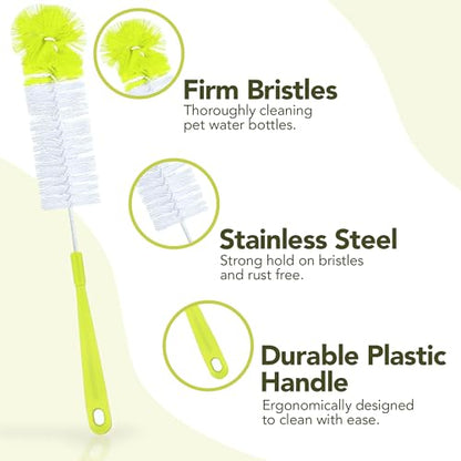 Vila 5-Pack Reusable Straw Pipe Cleaner Brush Set, Long Pipe Brush Cleaner Tool Kit, Nylon Cleaning Brush for Water Bottle, Teapot, Narrow Neck Glass Containers, Baby Bottle, Jug, Hookah, Hydro Flask
