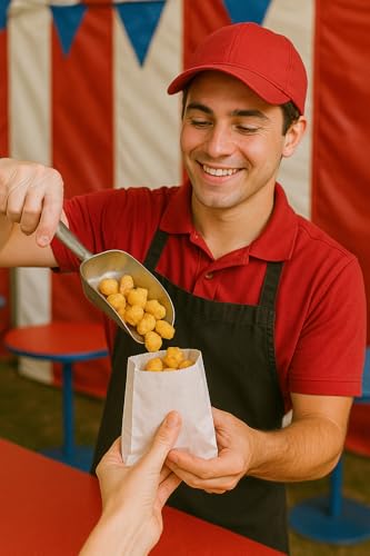 Food Service Paper Bags for Fries, Hashbrowns & Hot Foods - 5.5x4 inch, 1000 Count White Takeout Bags - style: White