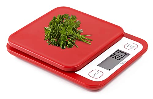 Ozeri Garden and Kitchen Scale II, with 0.1 g (0.005 oz) 420® Variable Graduation Technology® - color: Red