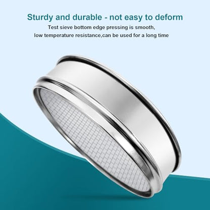 304 Stainless Steel Mesh Lab Sieve, 8 Mesh (2.5mm) Aperture Test Sieve, 7.9Inch(20cm) Diameter Economy Standard Analysis Sample Test Sieves for Industrial Laboratory Homes - size: 8Mesh(2.5mm)/Ф7.9in