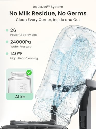 Grownsy EaseClean Bottle Washer Pro | All-in-One Bottle Washer and Sterilizer and Dryer | Baby Bottle Washer for Bottles, Pump Parts & Baby Essentials | Replaces Hand Washing - color: White