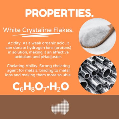 Alliance Chemical Citric Acid Monohydrate - USP Food Grade - 5 lb - Powder for DIY & Cleaning - size: 1 Pack (5 lbs.)