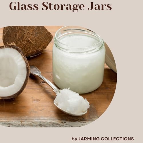 Jarming Collections Mason Jars - 16 oz Glass Extra Wide Mouth Pint Storage Jars with BPA Free Plastic Lids - Made in USA - color: 3 White Dome Plastic Lids-16 OZ