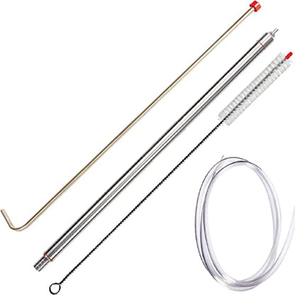 Stainless Steel Professional Bottling/Racking Kit with Siphon Crane, Tubing, Shut Off Clamp, Bottle Filler for Beer Wine Kombucha Kitchen Aqua Gardening (27) - size: 27"