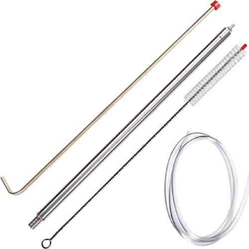 Stainless Steel Professional Bottling/Racking Kit with Siphon Crane, Tubing, Shut Off Clamp, Bottle Filler for Beer Wine Kombucha Kitchen Aqua Gardening (27) - size: 27"