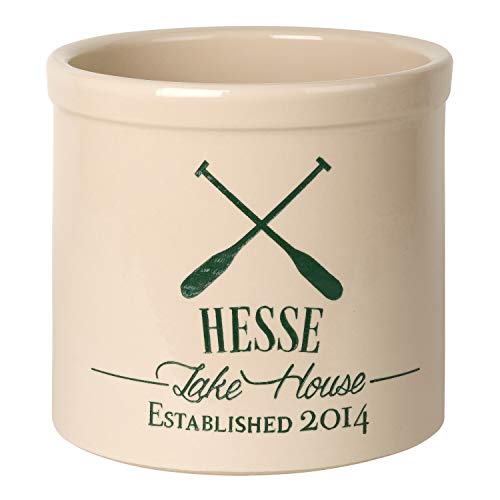 Personalized 2 Gallon Crock Pot with lakehouse theme