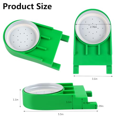 4 Pack Upgraded Bee Feeder Bee Hive Entrance Feeder, Plastic Beekeeping Supplies Bee Waterer Drinking Equipment, Bee Hive Tool Feeder Fits for Mason Jars and Most Other Small Mouthed Jars(Green)
