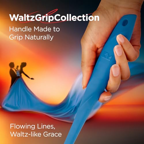 Kitchen Mama WaltzGrip 플래티넘 실리콘 베이스팅 페이스트리 브러시, 블루 | 내열성, 요리, 베이킹, 그릴링, 오일 또는 버터 스프레딩용, 식기세척기 사용 가능 - color: 블루.
