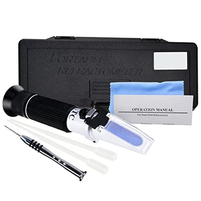 3-in-1 Clinical Refractometer for Human Use with 10-30°C ATC, Serum Protein 0-12g/dl, Urine Specific Gravity 1.000-1.050, Refractive Index 1.333-1.360 RI