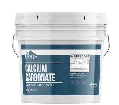 Earthborn Elements Calcium Carbonate Powder (1 Gallon), Natural Antacid, Limestone Powder, Resealable Bucket - size: 128 Ounce (Pack of 1)