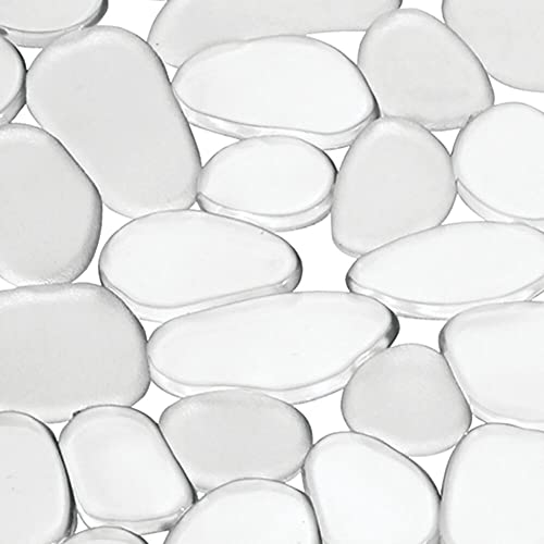 mDesign Adjustable Dish Drying Mat/Grid - Soft Plastic Sink Protector, Cushions Sinks & Dishes - Quick Draining Pebble Design - Set of 3 - Clear - color: Clear