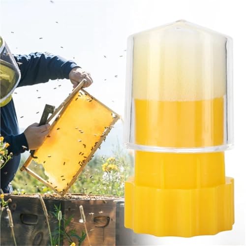 Bee Queen Marking Cage Bottle Box 6pcs Creative Plastic Queen Bee Marking Catcher with Plunger Strong Bee Marker Bottle Handed Beekeeper Tool Garden Bee Tools(Style 2-Y) - color: Style 2-Y