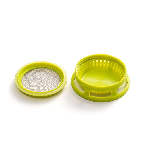 Jarware Mason Jar Lid, Seed Sprouting Lids For Wide Mouth Mason Jars, Set of 2 - size: Wide Mouth, style: Seed Sprouter