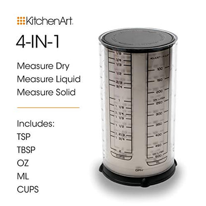 KitchenArt Professional Series 2 Cup Adjust-A-Cup, Champagne Satin, Adjustable, 1/8 to 2-Cup - color: Satin
