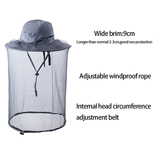 Head net hat Beekeeping Beekeeper bee Veil hat Hunting Netting mesh Hood Cap bee Keeper Catcher Halloween Costume Dark Grey | Halloween Costume,Sun Shield Nylon,Foldable Packable,Brim Protection Dog Grooming,Bonnet Keepers Crown Net Comfortable - color: D