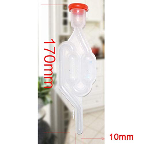 1PC S Shape Twin Bubble Airlock, One Way Exhaust Valve Bubble Airlock Homebrew Fermentation for Wine Beer Making