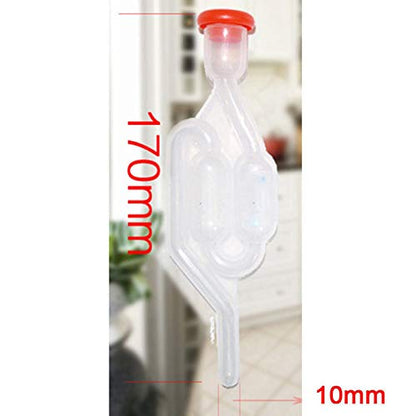 1PC S Shape Twin Bubble Airlock, One Way Exhaust Valve Bubble Airlock Homebrew Fermentation for Wine Beer Making