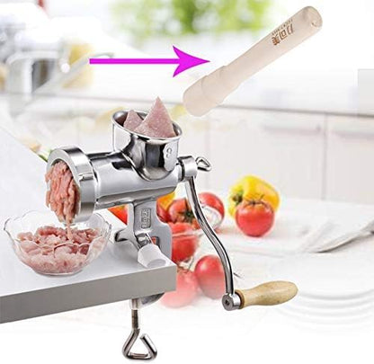 8.25inch Medium Diameter Wood Stomper Pusher for Meat Grinder Mincer (Wood Pusher)