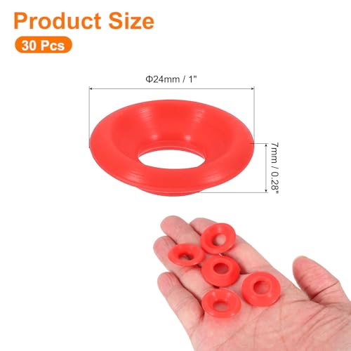 uxcell Silicone Rubber Gaskets Washer, 30 Pcs Leak-proof Seal Gasket Replacements for Swing Flip Bottle Hat Shaped Swing Top Washers Home Brew Beer Soda Bottle Sealing