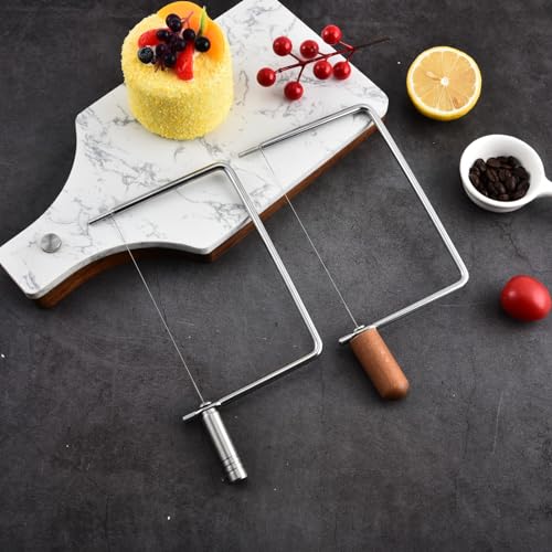 Cheese Slicer Accessories Cheese Cutter Stainless Steel Components - Great for Making Giftable Cheese Cutting Boards with This Cheese Slicer Kit (Wood handle,1)