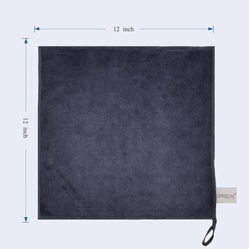 Premium Microfiber Cleaning Cloths, 12 Pack, 400 GSM Ultra Absorbent Lint-Free Reusable Towels for Kitchen, Glass, Countertops& Household Cleaning, 12" x 12" Kitchen Grey - color: Grey