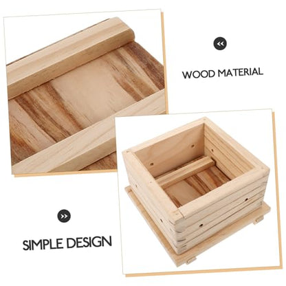 Luxshiny Homemade Tofu Mold Wooden Press Tool for Diy Bean Curd Safe and Kitchen Appliance for Making Fresh Tofu for Home Chefs