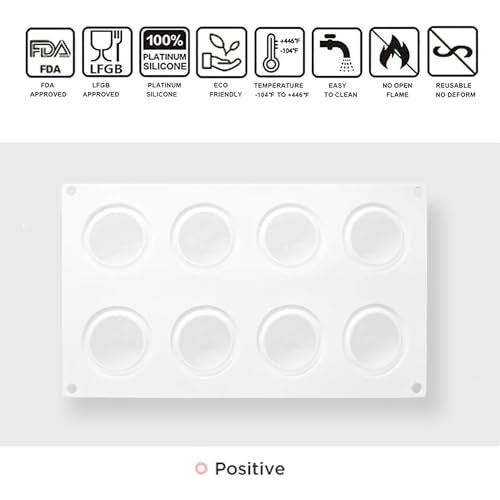 OCPO KITCHEN Orange Silicone Mold for Baking Mousse Cake, Chocolate, Fruit Dessert, Pudding, Jelly, Ice Cream Mould, Cake Decoration Mold, Non-Stick and Easy Release, 3D Orange Shape (8-Cavity) - style: Orange (8-Cavity)