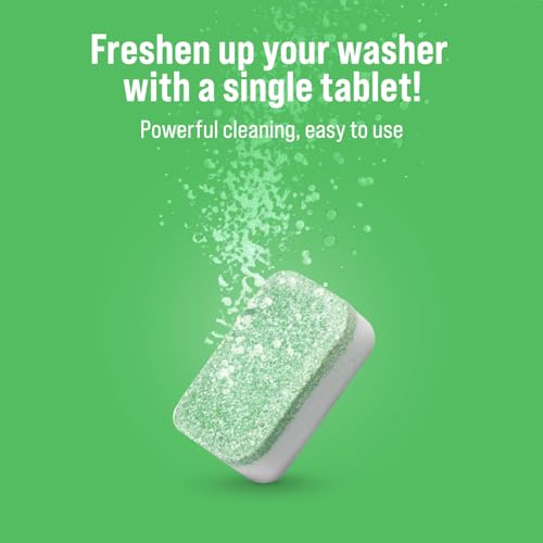 Rockin' Green Deep Cleaning and Deodorizing Tablets for Dishwashers, Washing Machines, and Garbage Disposals, Removes Odor and Residue (Washing Machine Cleaning Tablets, 8 Pack) - size: 1 Count (Pack of 8), style: Washing Machine Cleaning Tablets