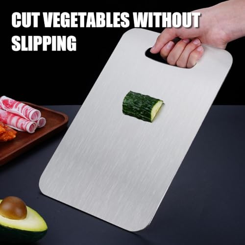 Titanium Cutting Board - 2026 New Upgrade 100% Pure Titanium Cutting Boards for Kitchen Double Sided Non Toxic Titanware Cutting Board,Hygiene Durable Dishwasher Safe Chopping Board (18"L x 12"W) - size: 18"L x 12"W
