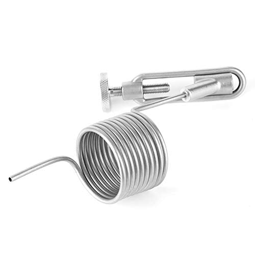304 Stainless Steel Sampling Coil Defoamer,Beer Brewing Sampling Valve Coil Defrother Homebrew Fermenter Accessory Silver