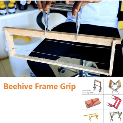 2pcs Bee Hive Frame Grip Holder Lift Gripper Capture Beehive Clip Clamp Grasp Beekeeping Tools(Yellow) - color: Yellow