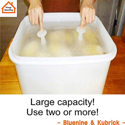 Balwoo - Press Plate - Principle of Fermentation Weight, Useful for Lots of Pickled Foods for Bucket Crock Batches Need Container Mouth Minimum Internal Diameter 14cm(5.5in) or More (Round White)
