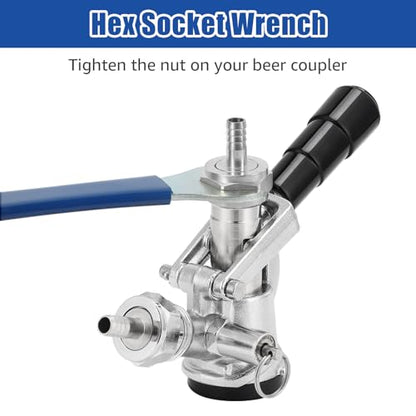 2PCS Beer Tap Faucet Wrench, Keg Beer Faucet Spanner Wrench Tool for Draft Tap Keg Couplers Kegerator Tower, Kegerator Accessories