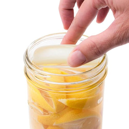 4 pack Wide Mouth Tempered Glass Fermentation Weights for Lacto Fermenting in Wide Mouth Mason, Ball, Canning Jars by Mason Jar Lifestyle (4)