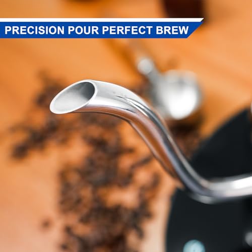 Bonavita Cosmopolitan 1.0L Gooseneck Electric Kettle, Stainless Steel Water Boiler for Coffee Brew and Tea Precise Pour Control, 6 Preset Temps, Glass Touch Panel, 1200W Fast Boil, Mirror Polished - color: Mirror Polished