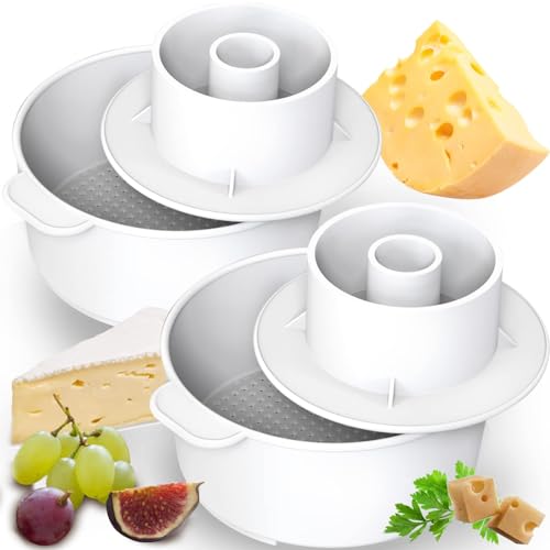 Cheese Mold – Cheese Making Kit 2 pcs – Cheesemaking Supplies – Cheese Set for Press – Paneer Maker – Great for Semi-Soft and Semi-Hard Cheeses