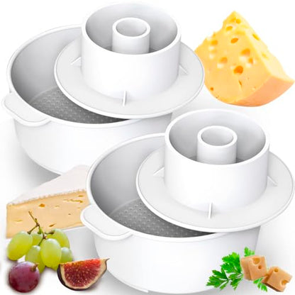 Cheese Mold – Cheese Making Kit 2 pcs – Cheesemaking Supplies – Cheese Set for Press – Paneer Maker – Great for Semi-Soft and Semi-Hard Cheeses