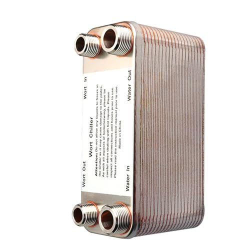 20/30/40 Plates Heat Exchanger Wort Chiller, Stainless Steel Counterflow Chiller Beer Cooler Garden Hose Rapid Cooling(30 plate) - color: 30 plate